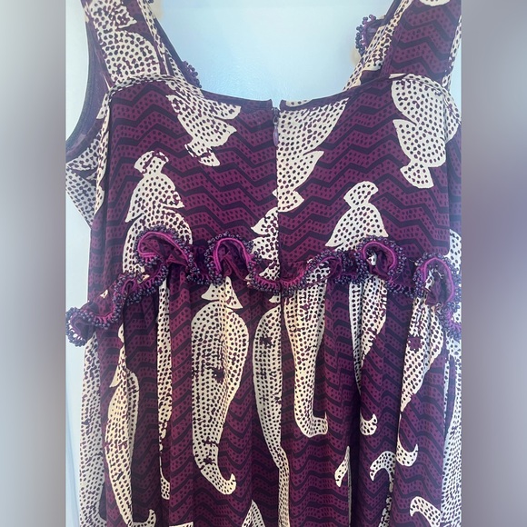 Tory Burch Purple Paisley Print Maxi Dress - size 2 - Picture 5 of 8